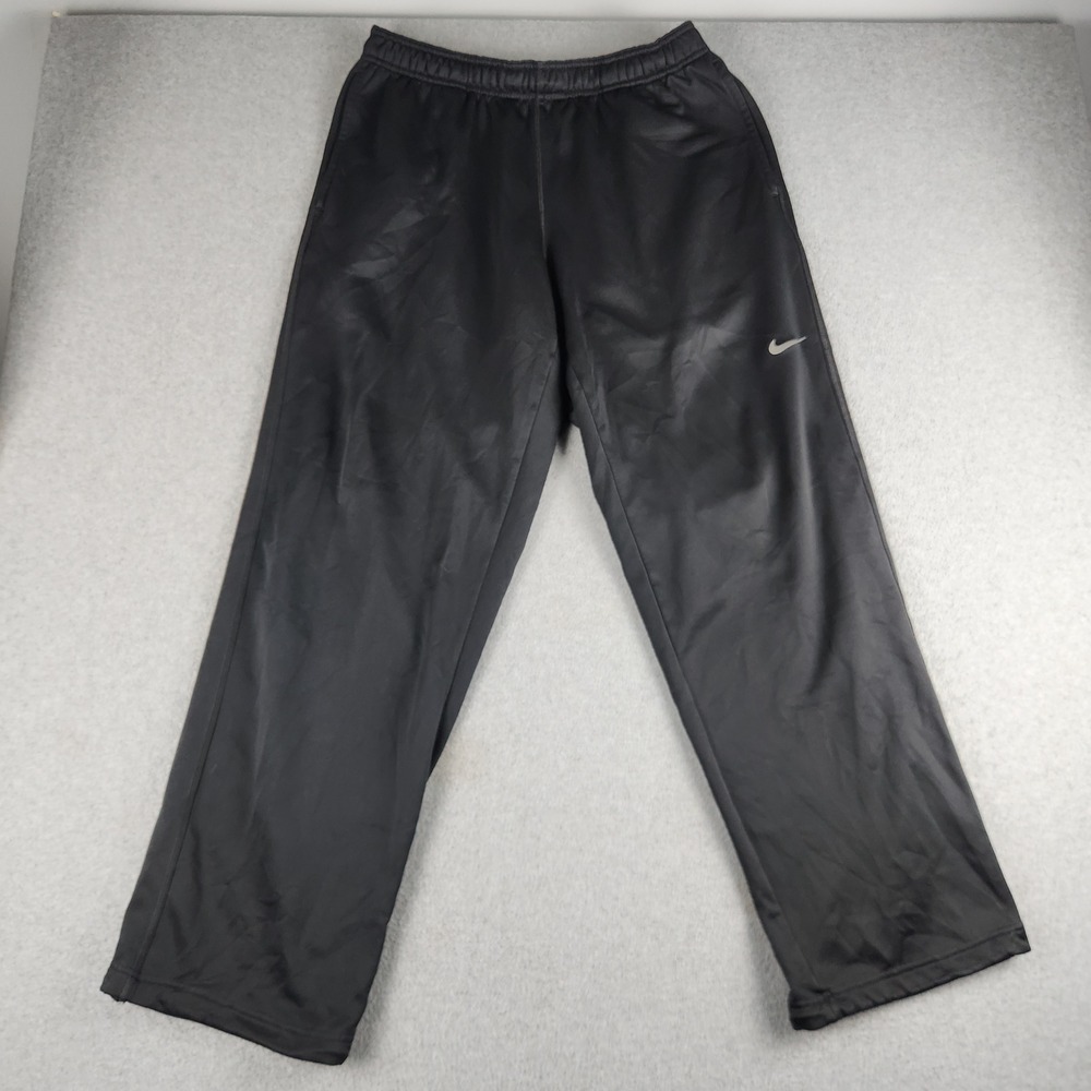 Nike Pants Men XL Black Therma-Fit Fleece Lined Training Athleisure Straight Leg